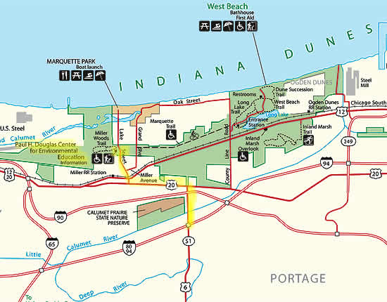 IN Dunes Driving Map