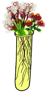 flowers in test tube art